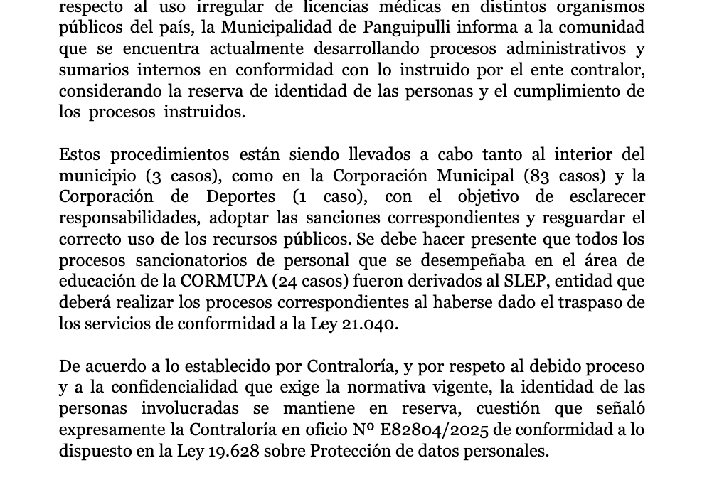 Aclaración Pública